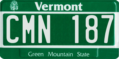VT license plate CMN187