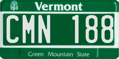 VT license plate CMN188