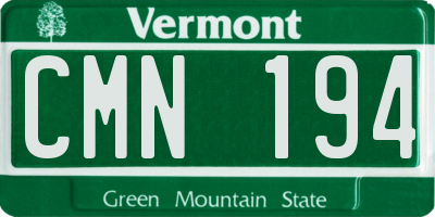 VT license plate CMN194