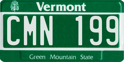 VT license plate CMN199