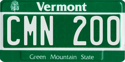 VT license plate CMN200