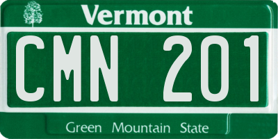 VT license plate CMN201