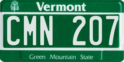 VT license plate CMN207