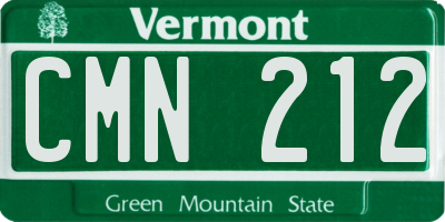 VT license plate CMN212