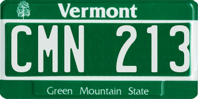 VT license plate CMN213