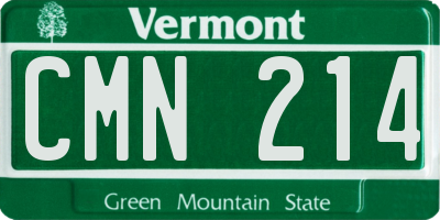 VT license plate CMN214
