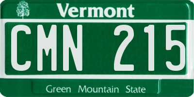 VT license plate CMN215