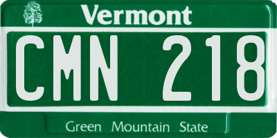 VT license plate CMN218