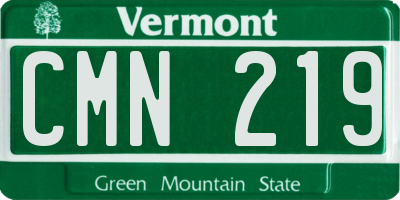 VT license plate CMN219