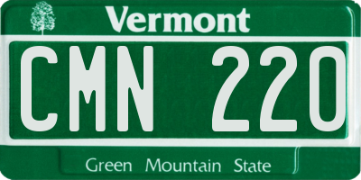 VT license plate CMN220