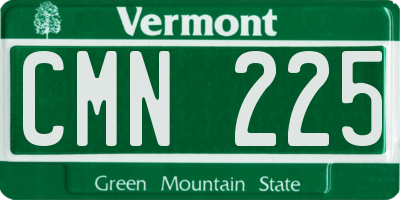 VT license plate CMN225