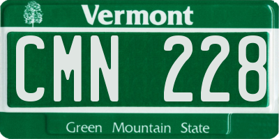 VT license plate CMN228