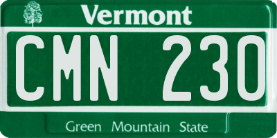 VT license plate CMN230