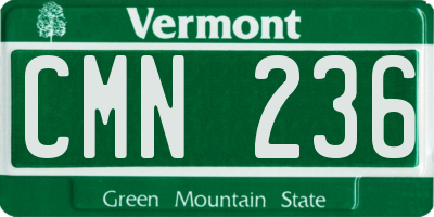 VT license plate CMN236