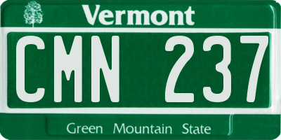 VT license plate CMN237