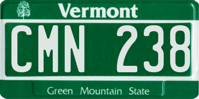 VT license plate CMN238