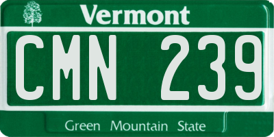 VT license plate CMN239