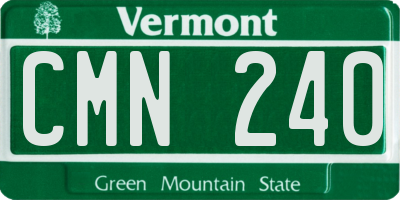 VT license plate CMN240