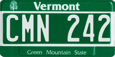 VT license plate CMN242