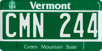 VT license plate CMN244