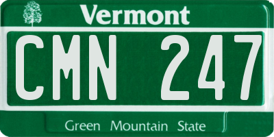 VT license plate CMN247