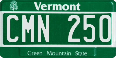 VT license plate CMN250