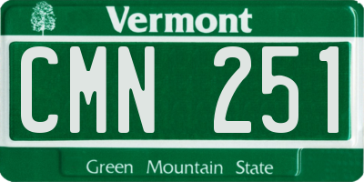 VT license plate CMN251