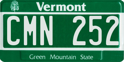 VT license plate CMN252