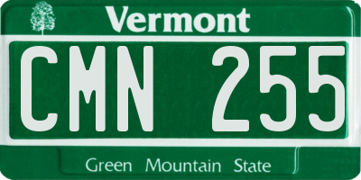 VT license plate CMN255