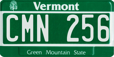 VT license plate CMN256