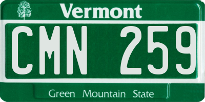 VT license plate CMN259