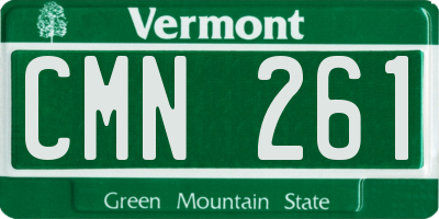 VT license plate CMN261
