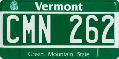 VT license plate CMN262