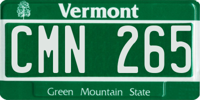 VT license plate CMN265