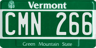 VT license plate CMN266