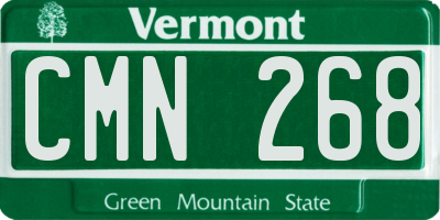VT license plate CMN268
