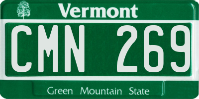 VT license plate CMN269
