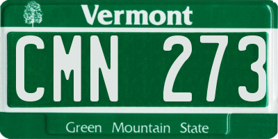 VT license plate CMN273