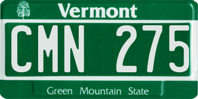VT license plate CMN275
