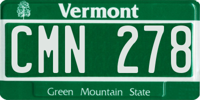 VT license plate CMN278
