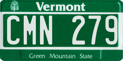 VT license plate CMN279
