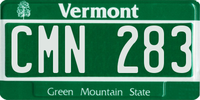 VT license plate CMN283