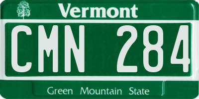 VT license plate CMN284