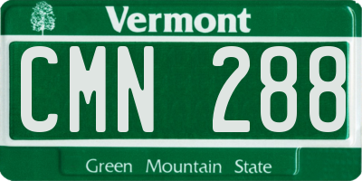 VT license plate CMN288