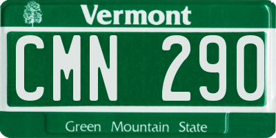 VT license plate CMN290