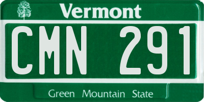VT license plate CMN291