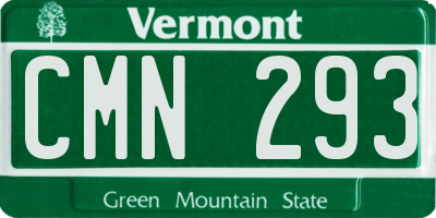 VT license plate CMN293
