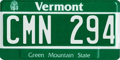 VT license plate CMN294