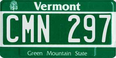 VT license plate CMN297
