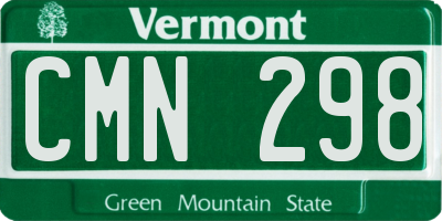 VT license plate CMN298